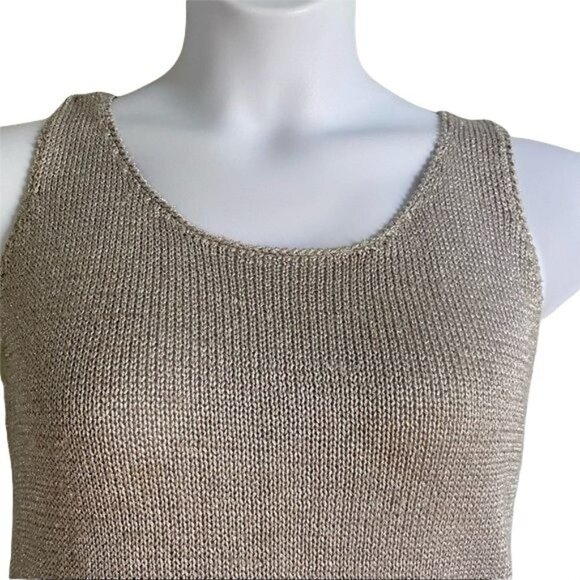 Liz Claiborne Sleeveless Silver Sparkly Top Womens Medium - Picture 5 of 10